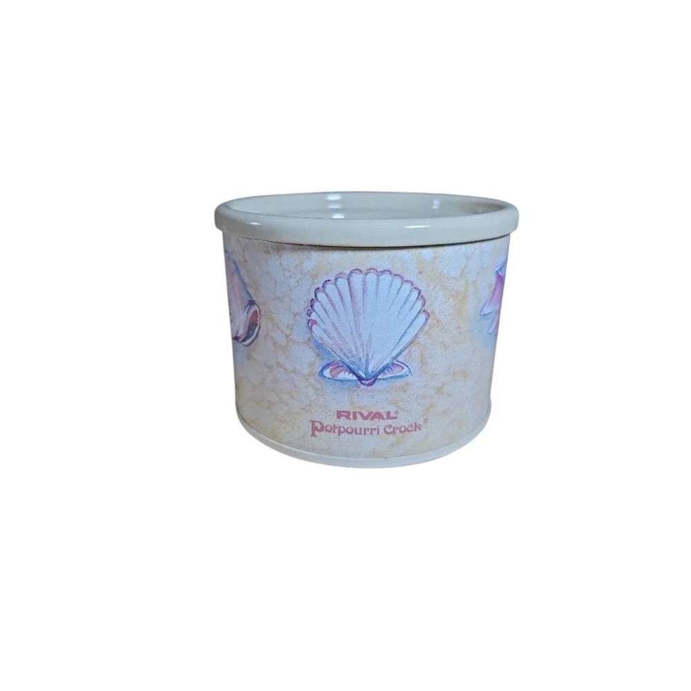 ​Vintage Rival Potpourri Crock Electric Wax Warmer Seashell Beach Coastal Decor